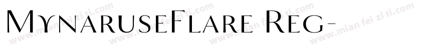 MynaruseFlare Reg字体转换